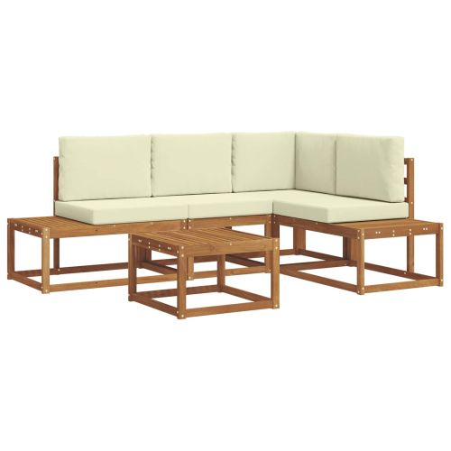 Комплект дивани с възглавница 5 Брой Натурален и Крема