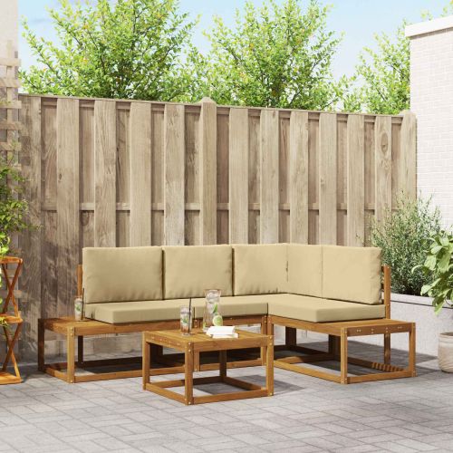 Комплект дивани с възглавница 5 Брой Натурален и Бежов