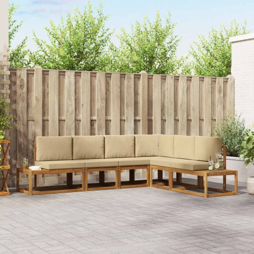 Комплект дивани с възглавница 6 Брой Натурален и Бежов