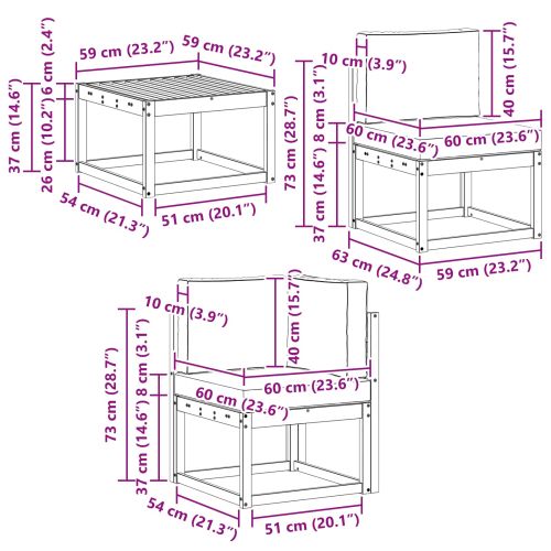 Комплект дивани за открито 10 pcs Естествено и светло сиво