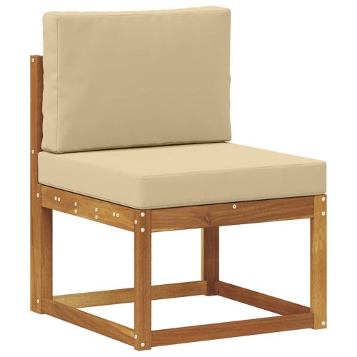 Комплект дивани за открито 10 pcs Натурален и Бежов