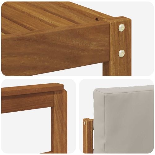 Комплект дивани за открито 11 pcs Естествено и светло сиво