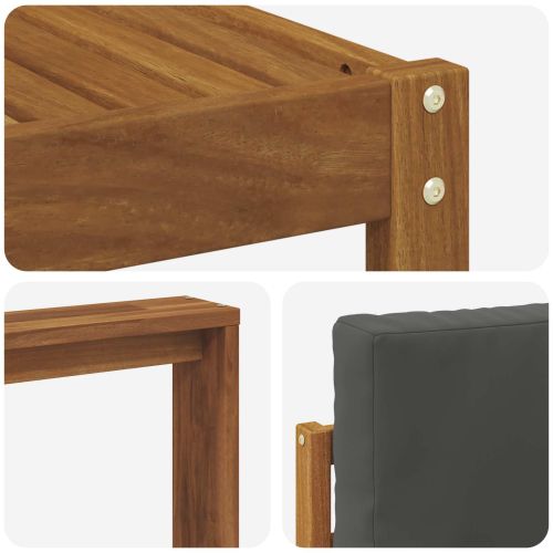 Комплект дивани за открито 11 pcs Натурален и Антрацит