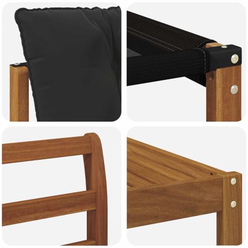 Комплект дивани за открито 6 pcs Естествено и черно