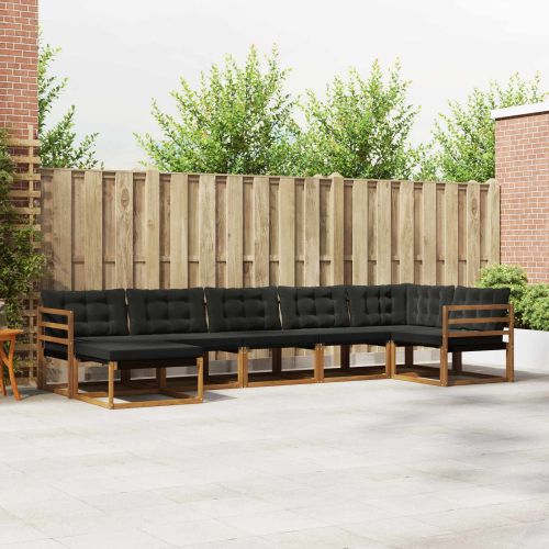 Комплект дивани за открито 21 pcs Естествено и черно