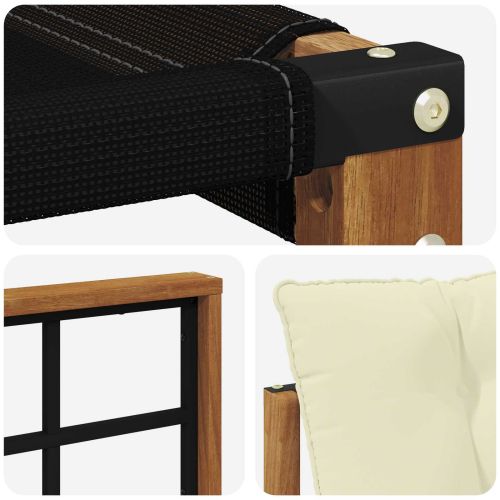 Комплект дивани за открито 21 pcs Натурален и Крема