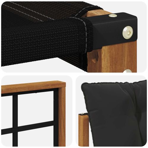 Комплект дивани за открито 21 pcs Естествено и черно