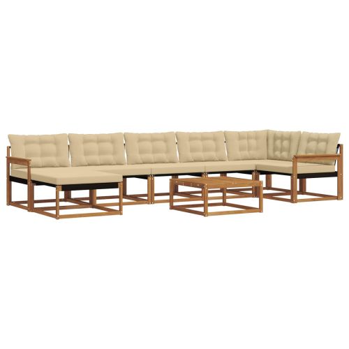 Комплект дивани за открито 22 pcs Натурален и Бежов