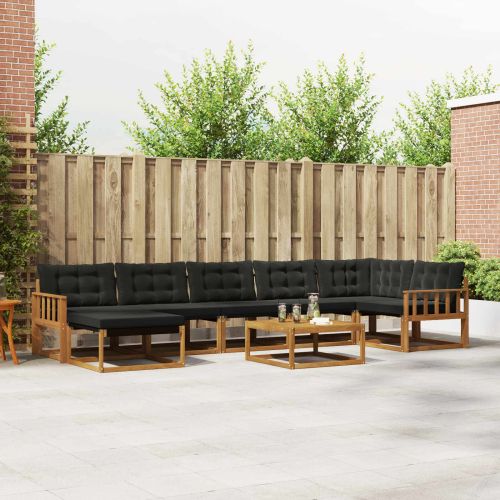 Комплект дивани за открито 22 pcs Естествено и черно