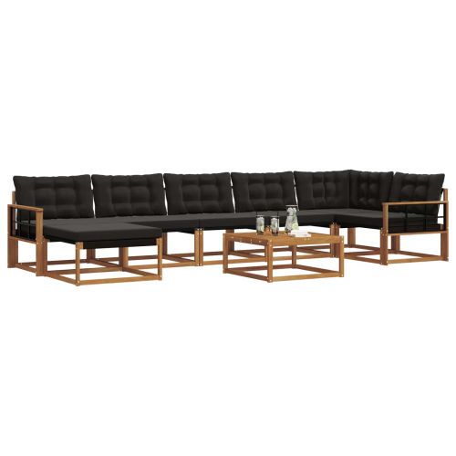 Комплект дивани за открито 22 pcs Естествено и черно