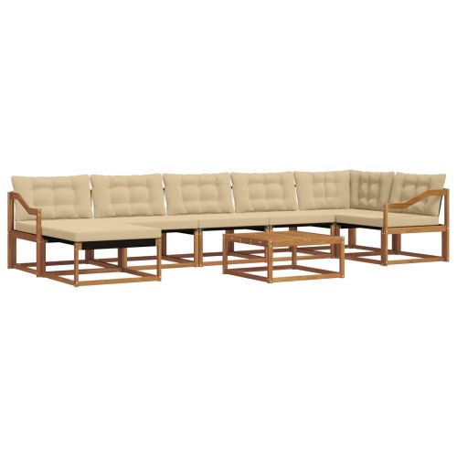Комплект дивани за открито 22 pcs Натурален и Бежов