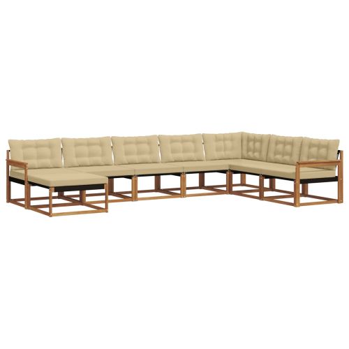 Комплект дивани за открито 24 pcs Натурален и Бежов