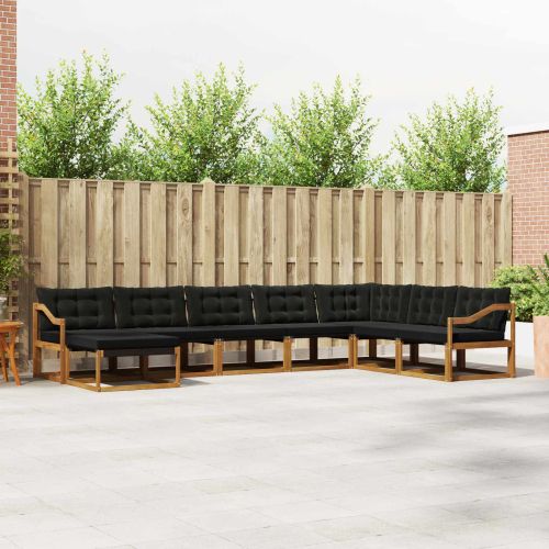 Комплект дивани за открито 24 pcs Естествено и черно