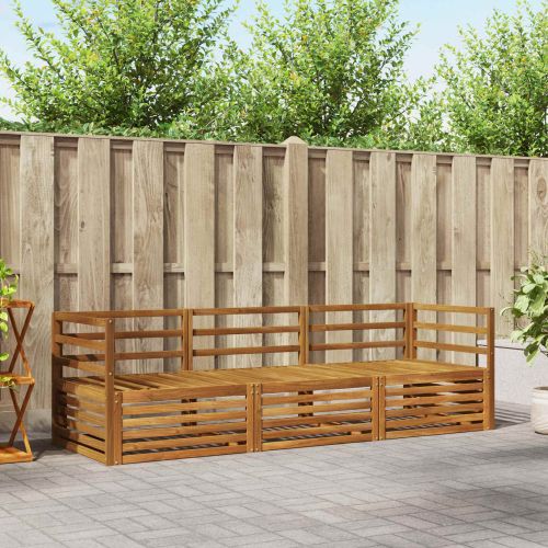 Комплект дивани за открито 3 pcs Естествен