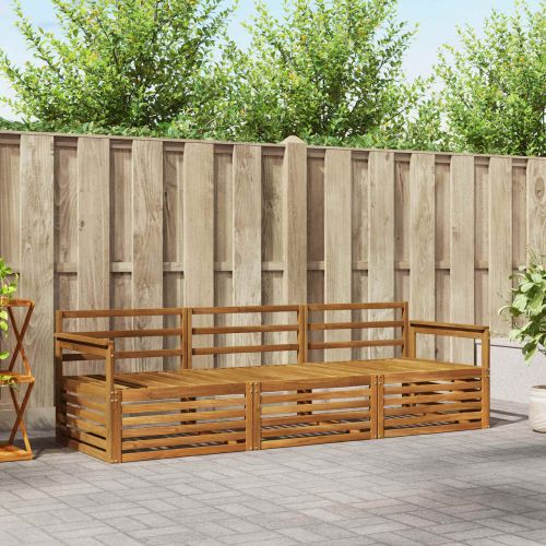 Комплект дивани за открито 3 pcs Естествен