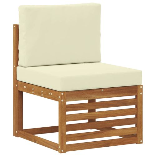 Комплект дивани за открито 3 pcs Натурален и Крема