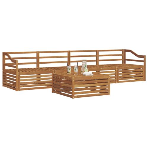 Комплект дивани за открито 5 pcs Естествен