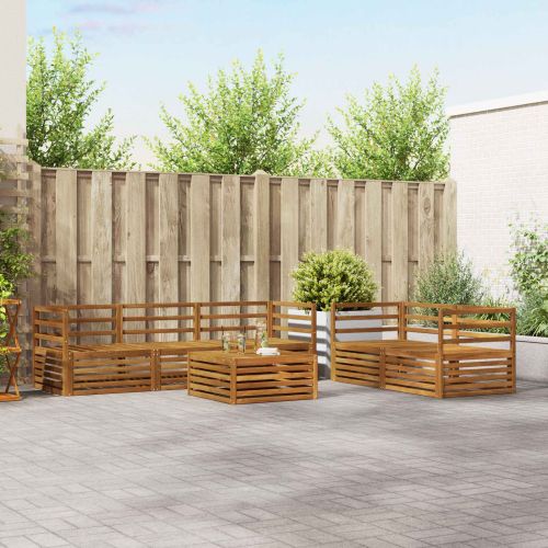 Комплект дивани за открито 6 pcs Естествен