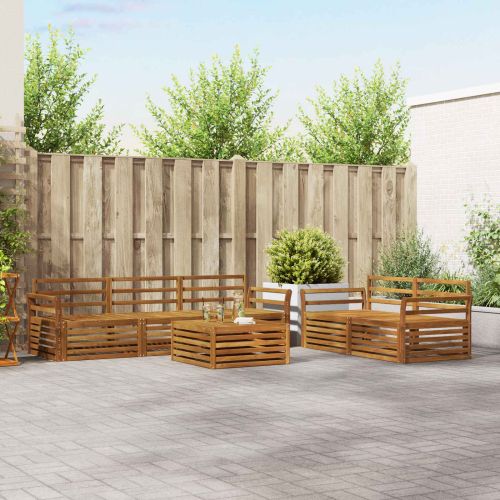 Комплект дивани за открито 6 pcs Естествен