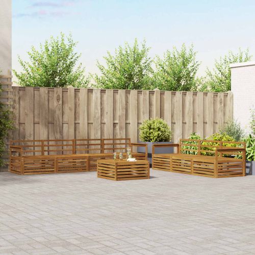 Комплект дивани за открито 8 pcs Естествен