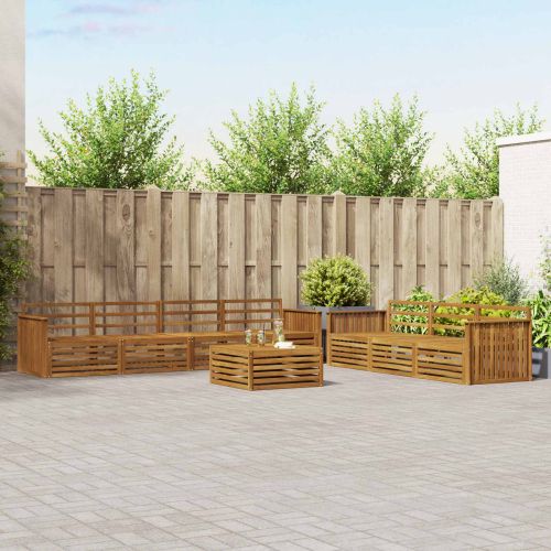 Комплект дивани за открито 8 pcs Естествен