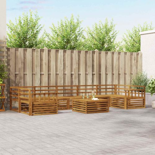 Комплект дивани за открито 8 pcs Естествен