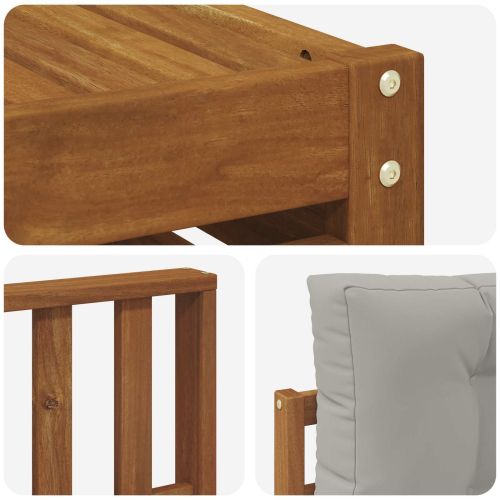 Комплект дивани за открито 8 pcs Естествено и светло сиво