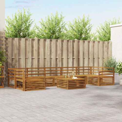 Комплект дивани за открито 8 pcs Естествен