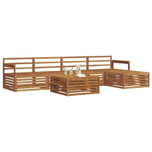 Комплект дивани за открито 6 pcs Естествен