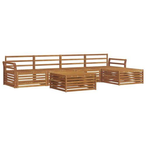 Комплект дивани за открито 6 pcs Естествен