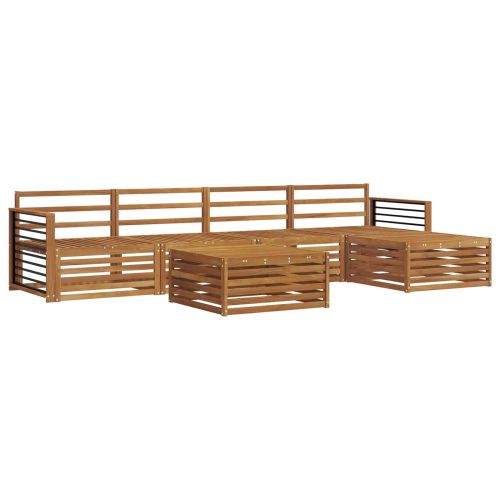 Комплект дивани за открито 6 pcs Естествен