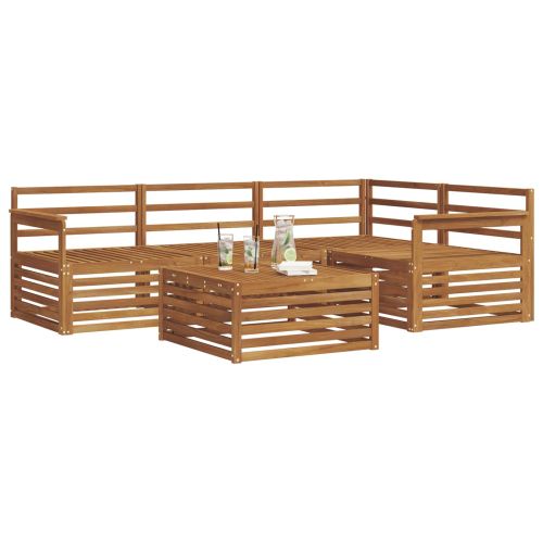 Комплект дивани за открито 5 pcs Естествен