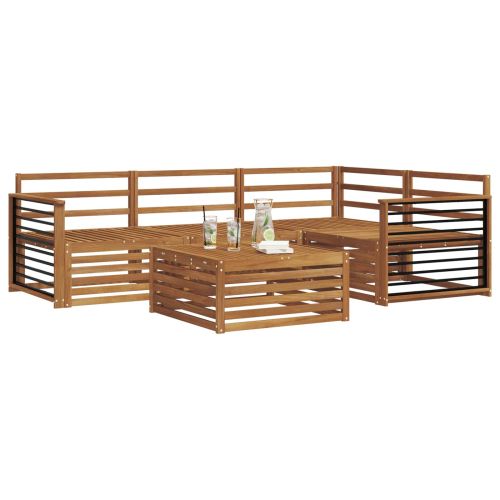 Комплект дивани за открито 5 pcs Естествен