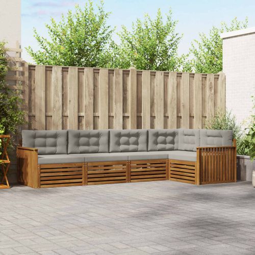 Комплект дивани за открито 16 pcs Естествено и светло сиво