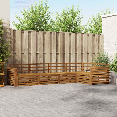 Комплект дивани за открито 5 pcs Естествен