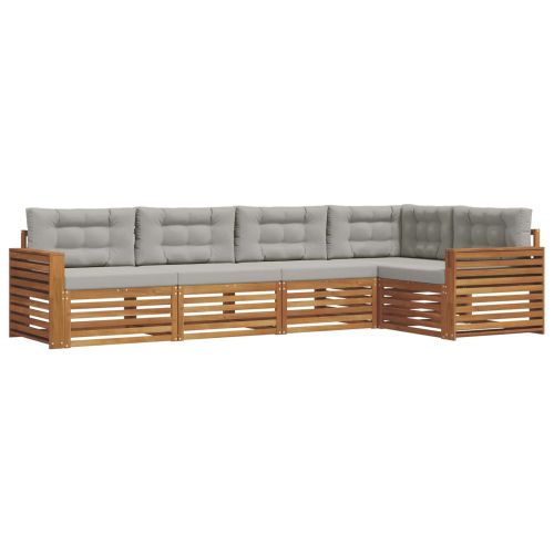 Комплект дивани за открито 16 pcs Естествено и светло сиво