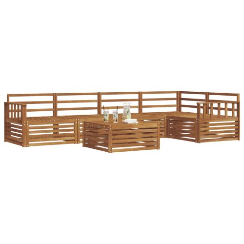 Комплект дивани за открито 6 pcs Естествен