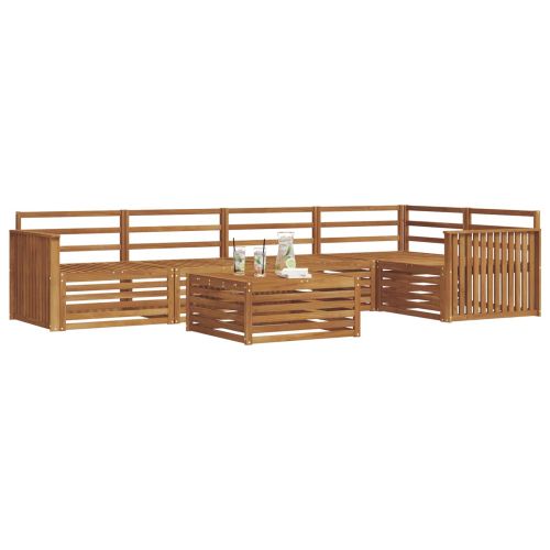 Комплект дивани за открито 6 pcs Естествен