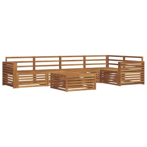 Комплект дивани за открито 6 pcs Естествен