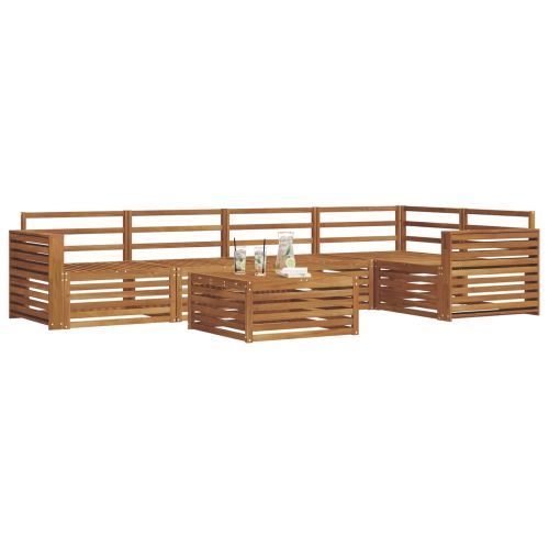 Комплект дивани за открито 6 pcs Естествен