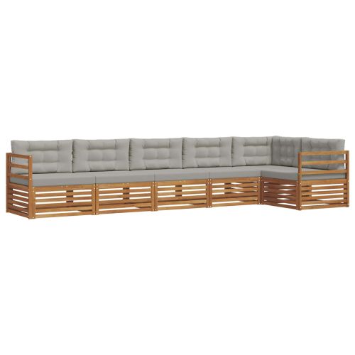 Комплект дивани за открито 19 pcs Естествено и светло сиво