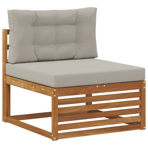 Комплект дивани за открито 6 pcs Естествено и светло сиво