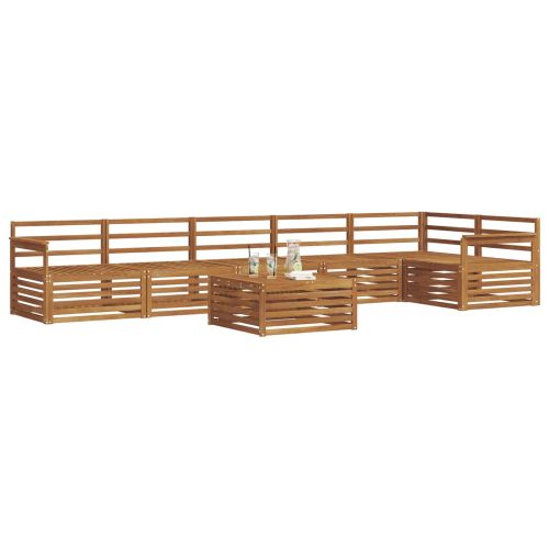 Комплект дивани за открито 7 pcs Естествен