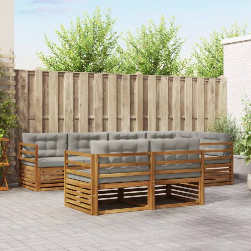 Комплект дивани за открито 22 pcs Естествено и светло сиво