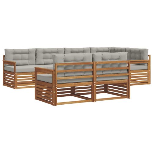 Комплект дивани за открито 22 pcs Естествено и светло сиво