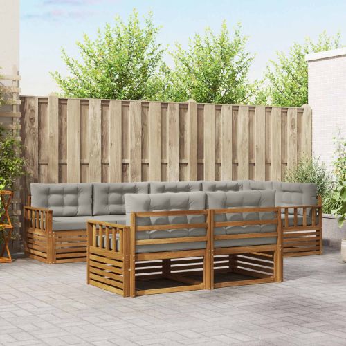 Комплект дивани за открито 22 pcs Естествено и светло сиво