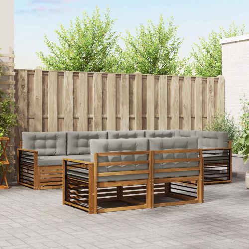 Комплект дивани за открито 22 pcs Естествено и светло сиво