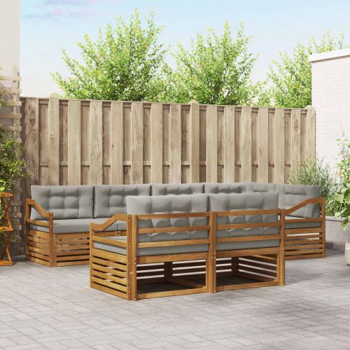 Комплект дивани за открито 22 pcs Естествено и светло сиво