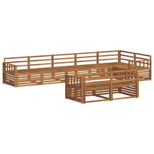 Комплект дивани за открито 8 pcs Естествен