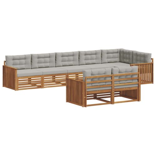 Комплект дивани за открито 25 pcs Естествено и светло сиво